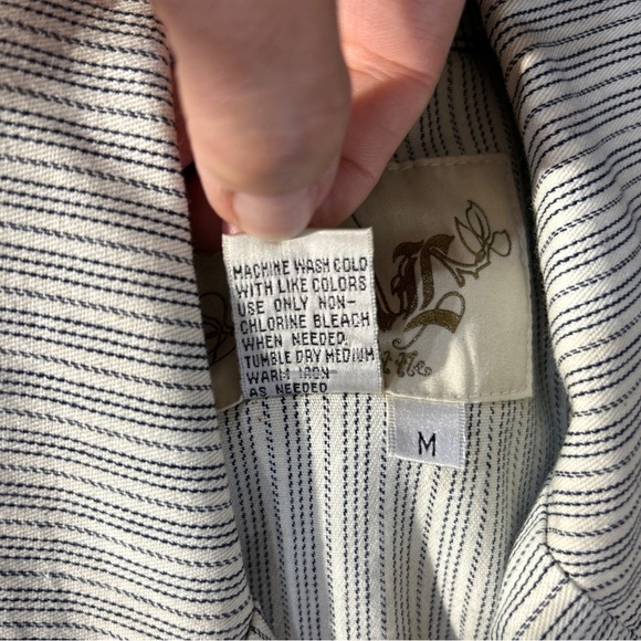 LAL Med Military Double Breasted Best Pinstriped Live A Little EUC - Picture 6 of 7